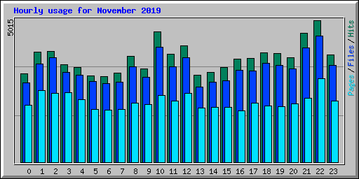 Hourly usage for November 2019