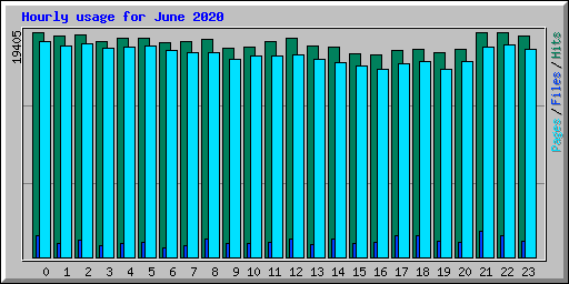 Hourly usage for June 2020