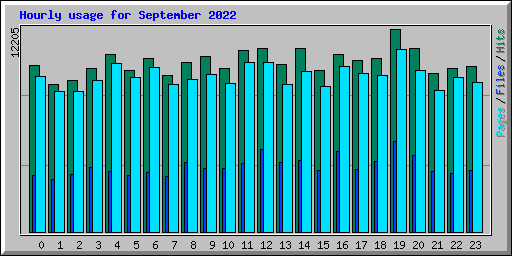 Hourly usage for September 2022