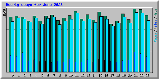 Hourly usage for June 2023