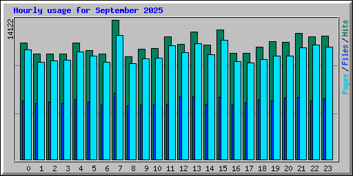 Hourly usage for September 2025