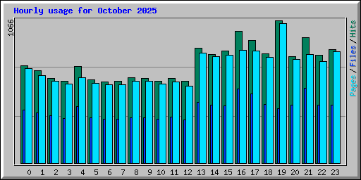 Hourly usage for October 2025